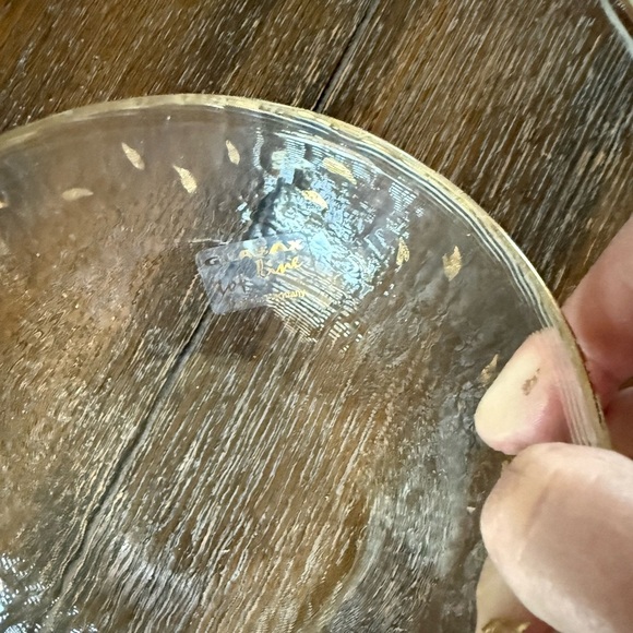 GLASAX German Glass Top Line Crystal Serving Dish and Small Bowl with Gold - Picture 8 of 8